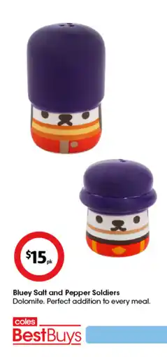Coles Bluey Salt and Pepper Soldiers offer