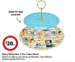 Coles Bluey Melamine 2 Tier Cake Stand offer