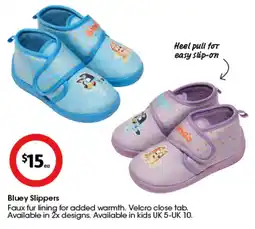 Coles Bluey Slippers offer