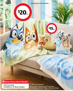 Coles Bluey Fleece Throw Blanket offer