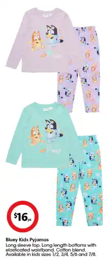 Coles Bluey Kids Pyjamas offer