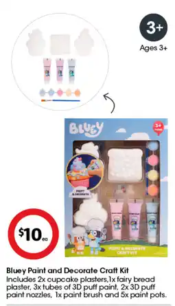 Coles Bluey Paint and Decorate Craft Kit offer