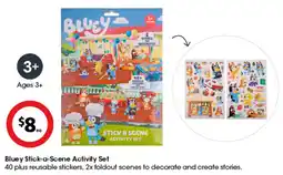 Coles Bluey Stick-a-Scene Activity Set offer