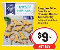 IGA Steggles Dino Chicken Snacks offer
