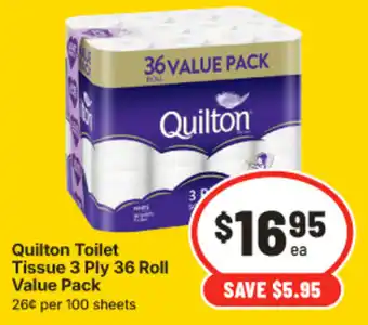 Quilton Toilet Tissue 3 Ply