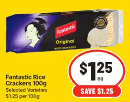 IGA Fantastic Rice Crackers offer