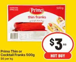 IGA Primo Thin Franks offer