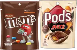 IGA M&M’s 120‑180g, Pods 160g or Maltesers 120‑140g Share Pack Selected Varieties offer