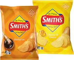 IGA Smith’s Crinkle Cut Chips 150‑170g Selected Varieties offer