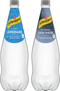 IGA Schweppes Mixers, Soft Drink or Natural Mineral Water 1.1 Litre Selected Varieties offer