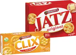 IGA Arnott’s Jatz 225g or Clix 250g Selected Varieties offer
