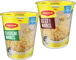 IGA Maggi Cup Noodles 58‑65g Selected Varieties offer