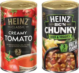 IGA Heinz Big’N Chunky or Classic Canned Soup 520‑535g Selected Varieties offer