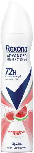 IGA Rexona Advanced Protection 72hr Antiperspirant Spray Selected Varieties offer