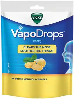 IGA Vicks Vapodrops Butter Menthol Selected Varieties offer