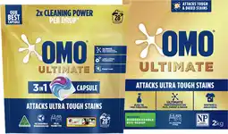 IGA OMO Ultimate Laundry Capsules 28 Pack or Powder 2kg Selected Varieties offer