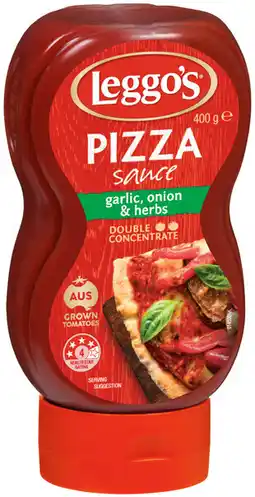 IGA Leggo’s Pizza Sauce With Garlic, Onion & Herbs offer