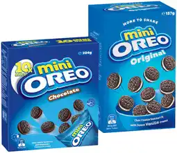 IGA Oreo Mini Cookies Original 157g or Multipack 10 Pack Selected Varieties offer