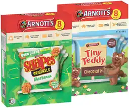 IGA Arnott’s Shapes, Tiny Teddy or Minis 7‑8 Pack Selected Varieties offer