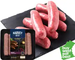 IGA Harvey Beef Gourmet Selection Beef Brisket Sausages offer