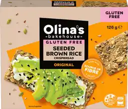 IGA Olina’s Bakehouse Gluten Free Seeded Brown Rice Crispbread Original offer