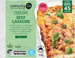 IGA Community Co Italian Family Meals Selected Varieties offer