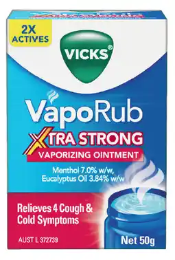 IGA Vicks VapoRub Xtra Strong Vaporizing Ointment offer
