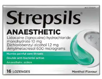 IGA Strepsils Anaesthetic Sore Throat Relief Lozenges Menthol offer
