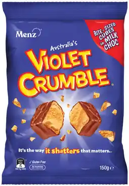 IGA Violet Crumble Share‑150g Selected Varieties offer