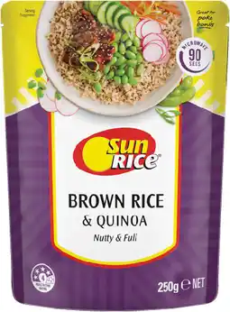 IGA SunRice Steamed Rice Brown Rice & Quinoa offer