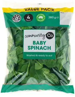 IGA Community Co Baby Spinach Big Bag offer