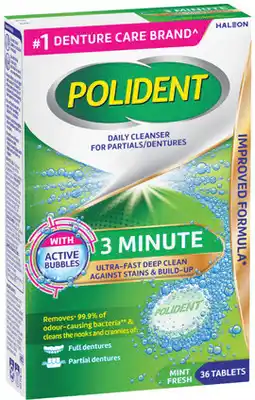 IGA Polident Denture Daily Cleanser Tablets* Selected Varieties offer