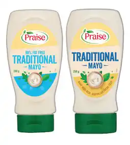 IGA Praise Traditional Squeeze Mayo 250‑280g Selected Varieties offer