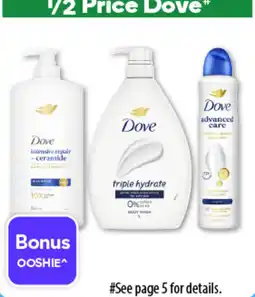 Woolworths Dove triple hydrate body wash offer