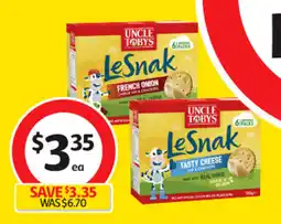 Coles Uncle Tobys LeSnak offer