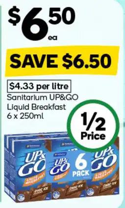 Woolworths Sanitarium UP&GO Liquid Breakfast offer