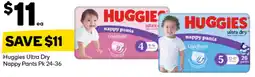 Woolworths Huggies Ultra Dry Nappy Pants offer