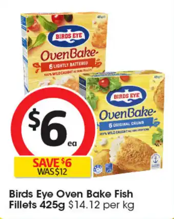 Coles Birds Eye Oven Bake Fish Fillets offer