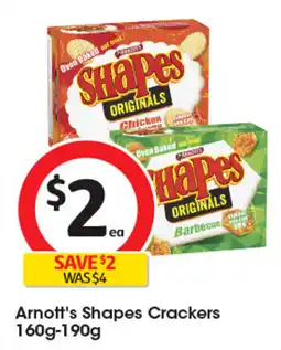 Coles Arnott's Shapes Crackers offer