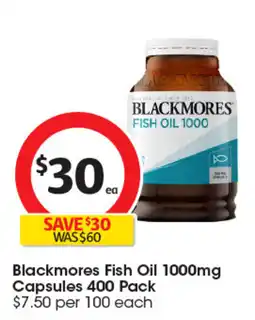 Coles Blackmores Fish Oil 1000mg Capsules offer