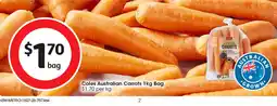 Coles Coles Australian Carrots 1kg Bag offer