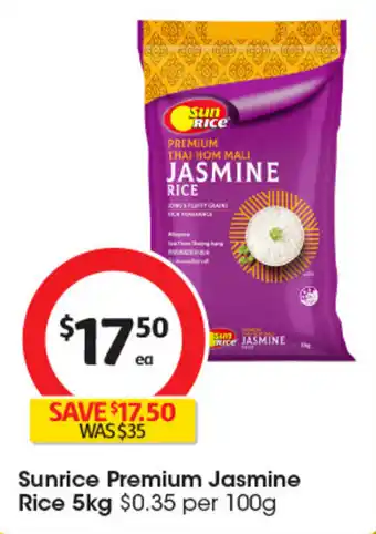 Coles Sunrice Premium Jasmine Rice offer