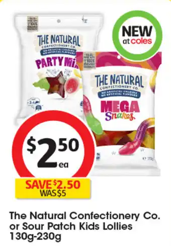Coles The Natural Confectionery Co. or Sour Patch Kids Lollies offer