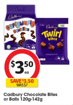 Coles Cadbury Chocolate Bites or Balls offer