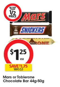 Coles Mars or Toblerone Chocolate Bar offer