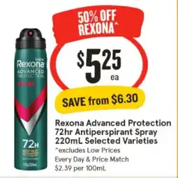 IGA Rexona Advanced Protection offer