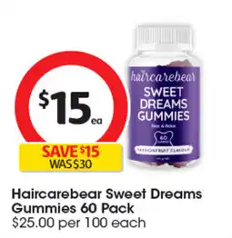 Coles Haircarebear Sweet Dreams Gummies offer