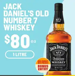 IGA Jack Daniel's Old Number 7 Whiskey offer