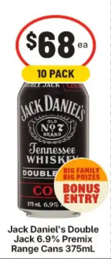IGA Jack Daniel's Double Jack Premix offer