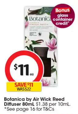 Coles Botanica by Air Wick Reed Diffuser offer